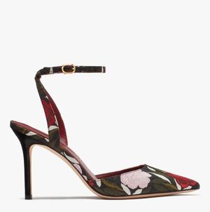 NEW Kate Spade Rose Garden Floral Amour Ankle Strap Pump Heels Size 9.5